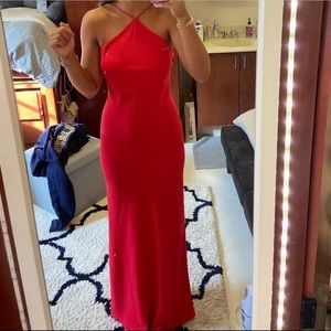 Amanda Uprichard Gown in Lipstick